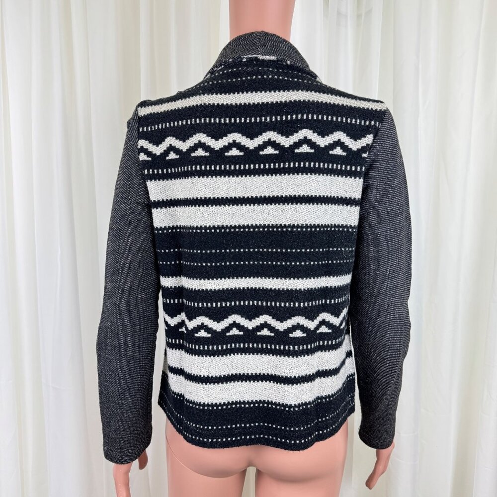 Women's Anthropologie Dolan T-Shirt BlackLetter Jacket Size MD Gray Black - Picture 4 of 15